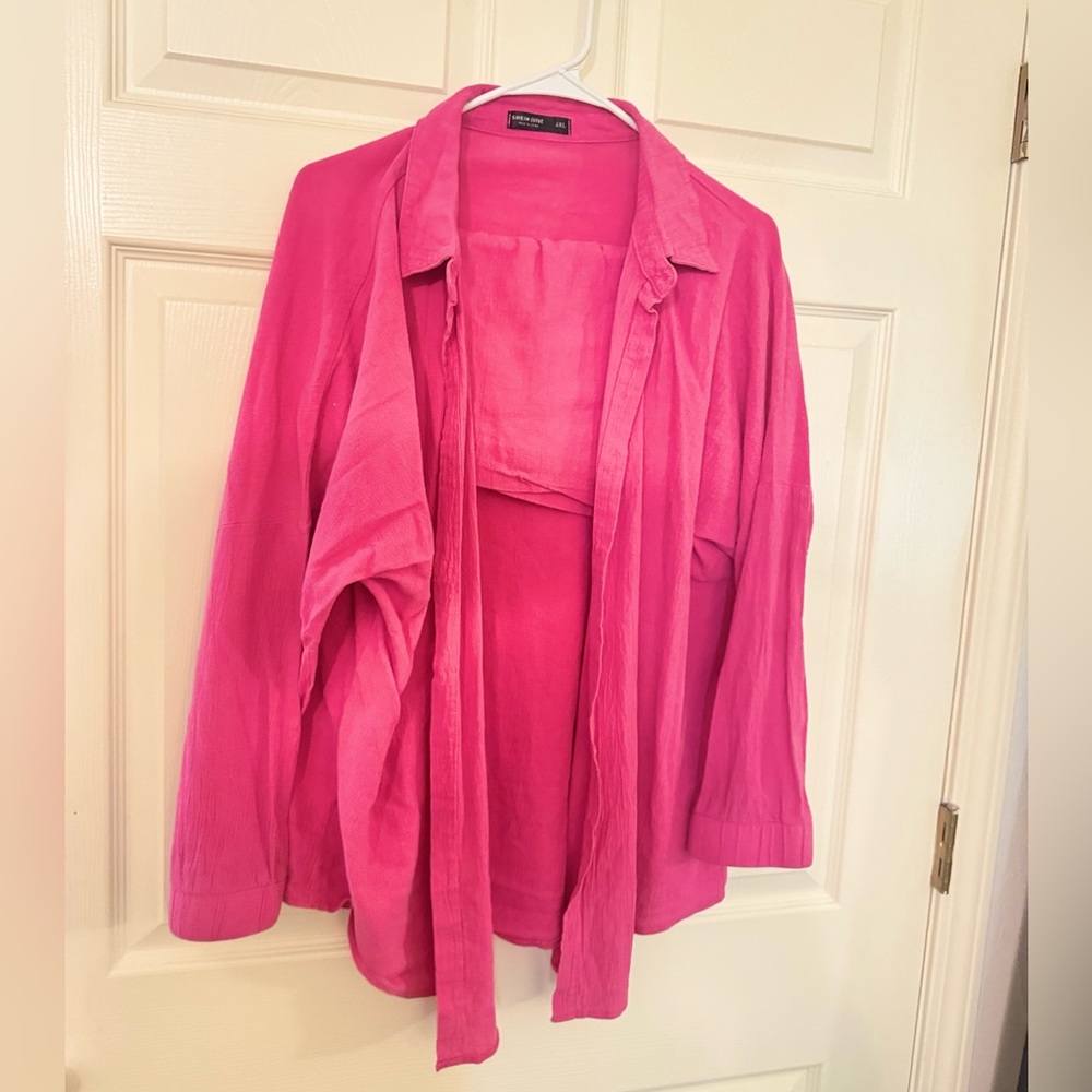 Pink Long Sleeve and Short Set